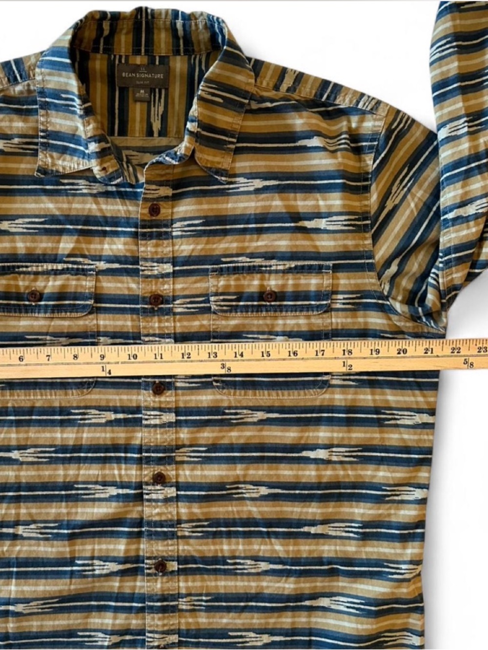 L.L. Bean Signature Southwestern Ikat Shirt Oversized Boyfriend Fit (Men’s M) - Picture 7 of 8